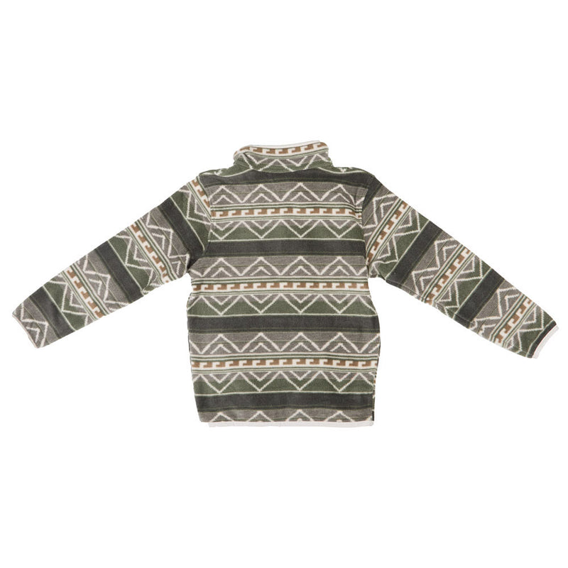 Cinch Boy's Olive Print Polar Fleece Pullover