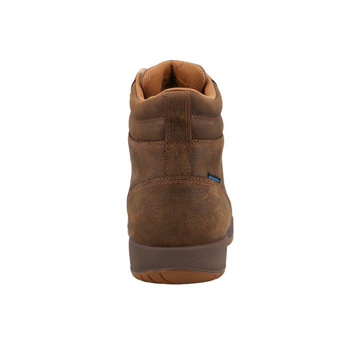 Twisted X Men's 6in Waterproof Brown Nano Round Moc Toe Work Boot