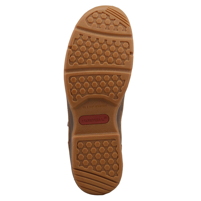 Twisted X Men's 6in Waterproof Brown Nano Round Moc Toe Work Boot
