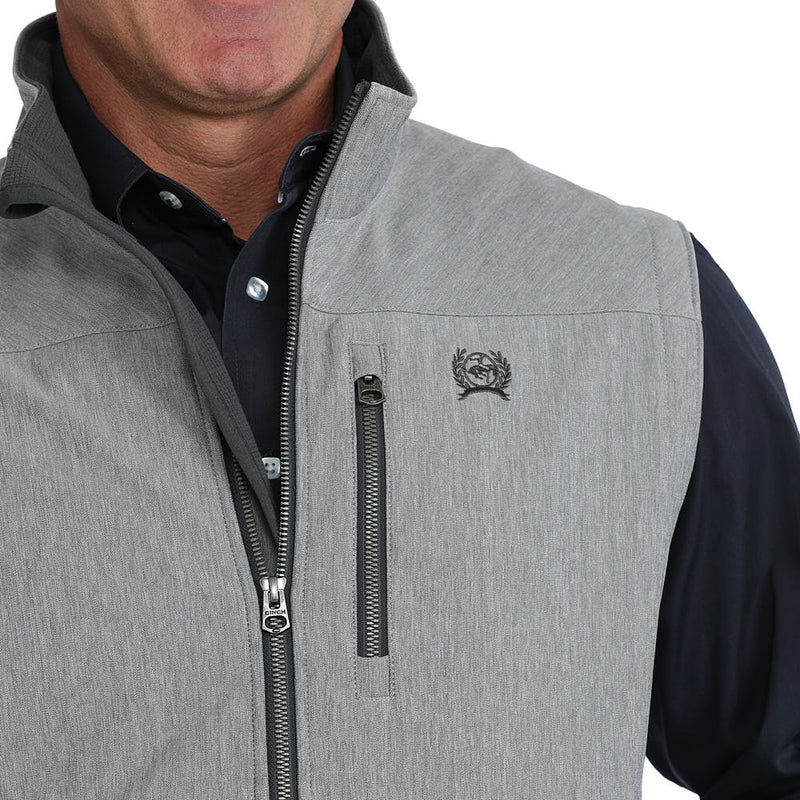 Cinch Men's Grey Water Repellent Bonded Vest