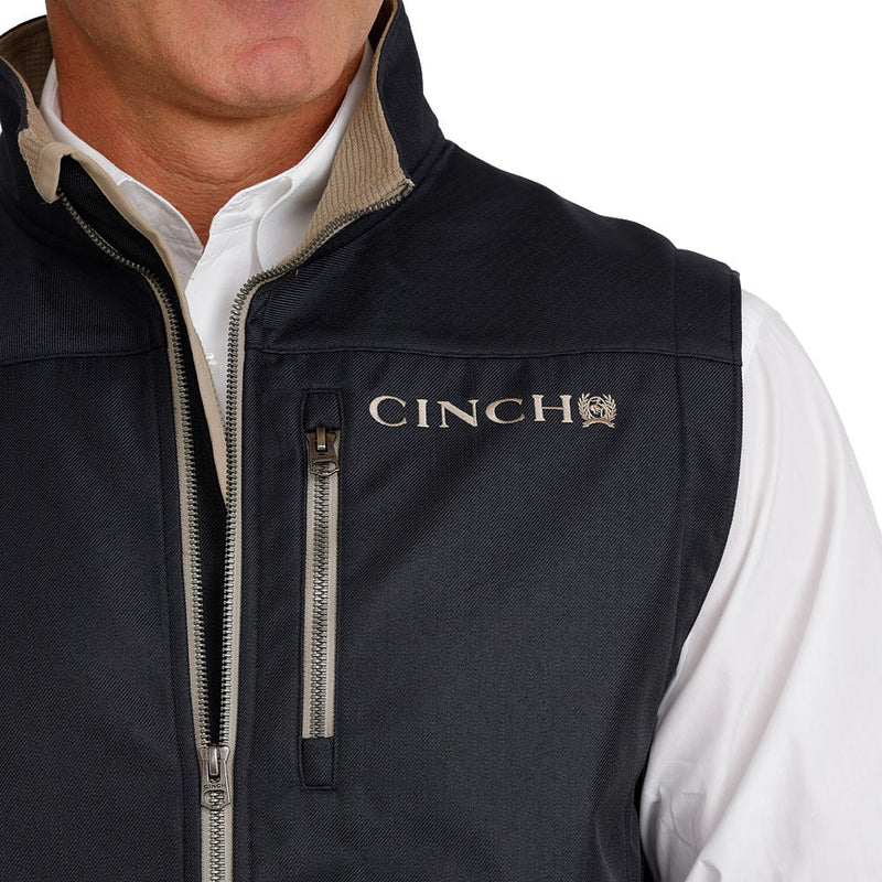 Cinch Men's Textured Navy Bonded Vest