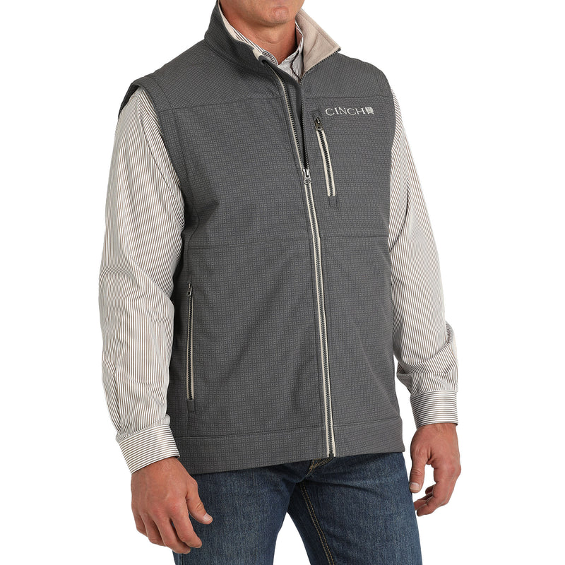 Cinch Men's Conceal Carry Grey Bonded Vest
