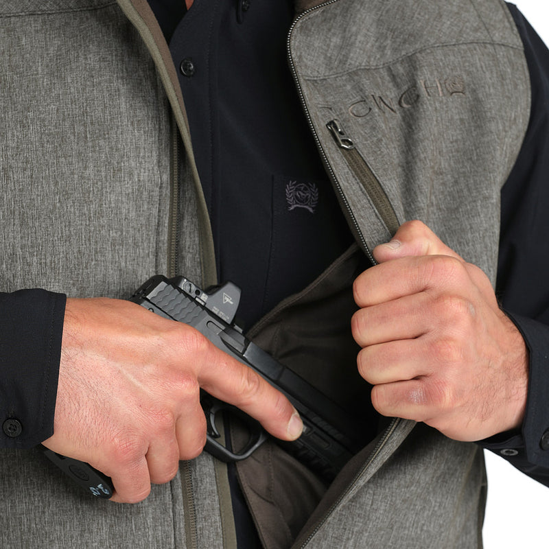 Cinch Men's Olive Bonded Conceal Carry Vest