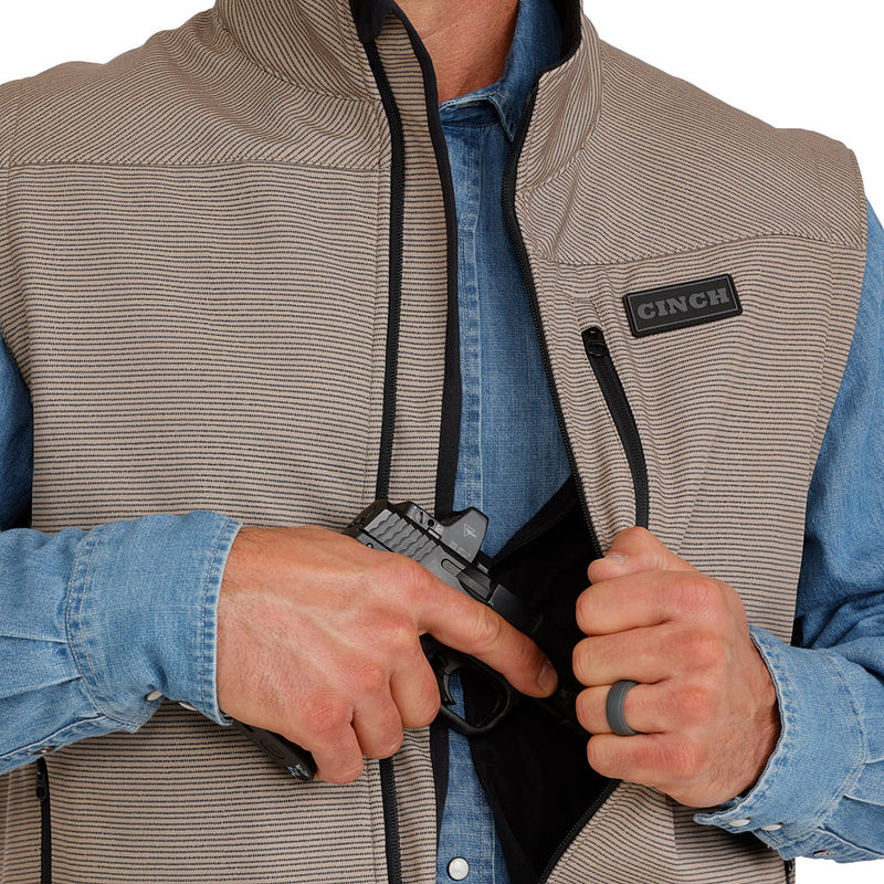 Cinch Men's Khaki Bonded Vest