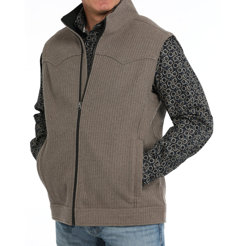 Cinch Men's Khaki Wool Blend Bonded Vest