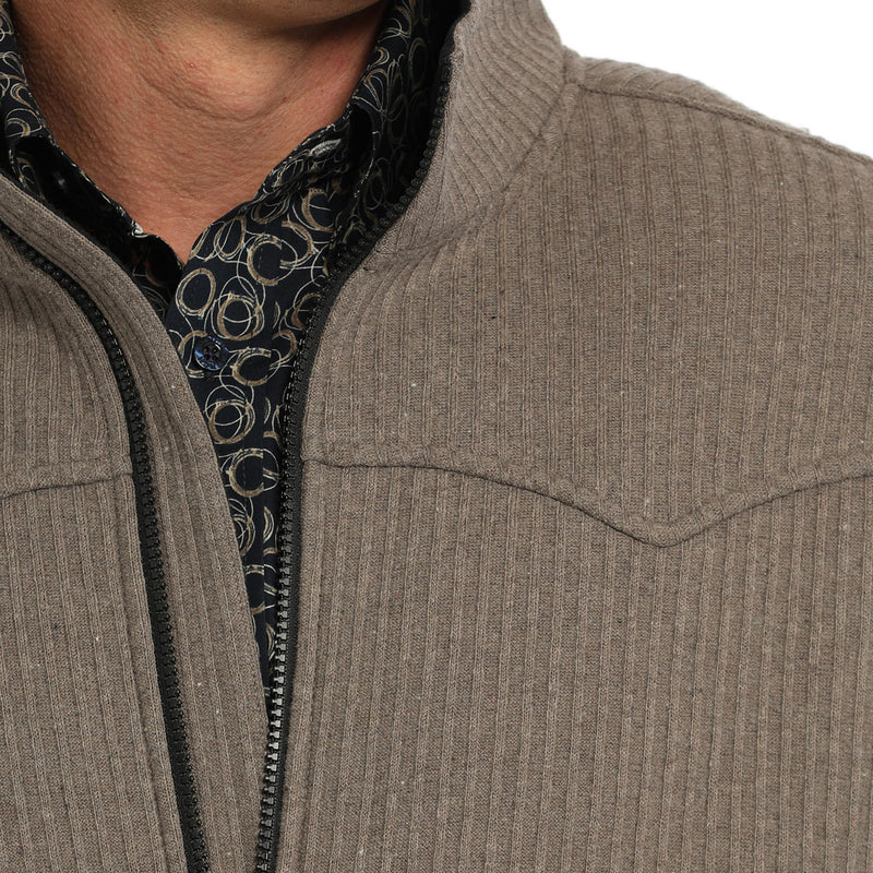 Cinch Men's Khaki Wool Blend Bonded Vest