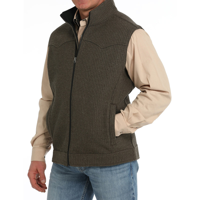 Cinch Men's Brown Wool Blend Bonded Vest