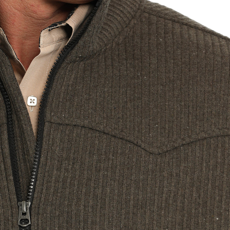Cinch Men's Brown Wool Blend Bonded Vest