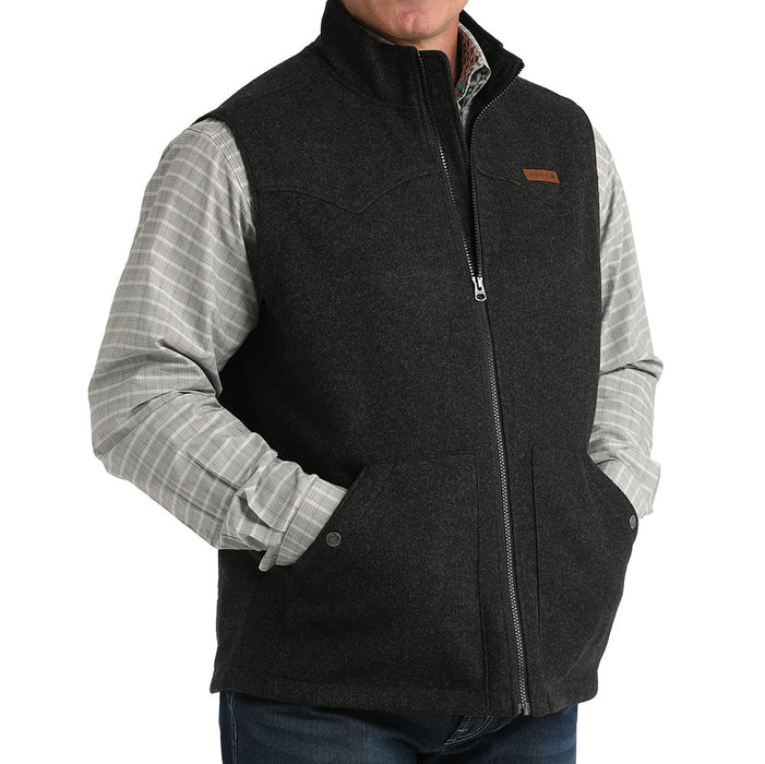 Cinch Men's Black Brushed Knit Vest