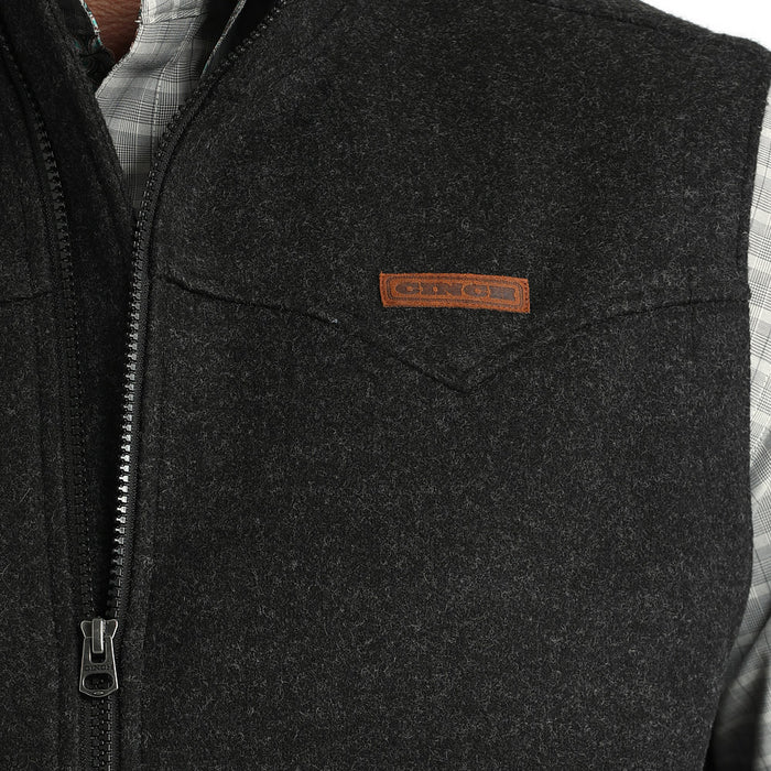 Cinch Men's Black Brushed Knit Vest