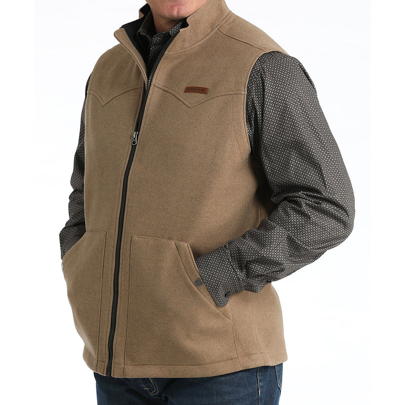 Cinch Men's Khaki Brushed Knit Vest