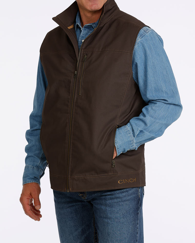 Cinch Men's Brown Concealed Carry Canvas Vest