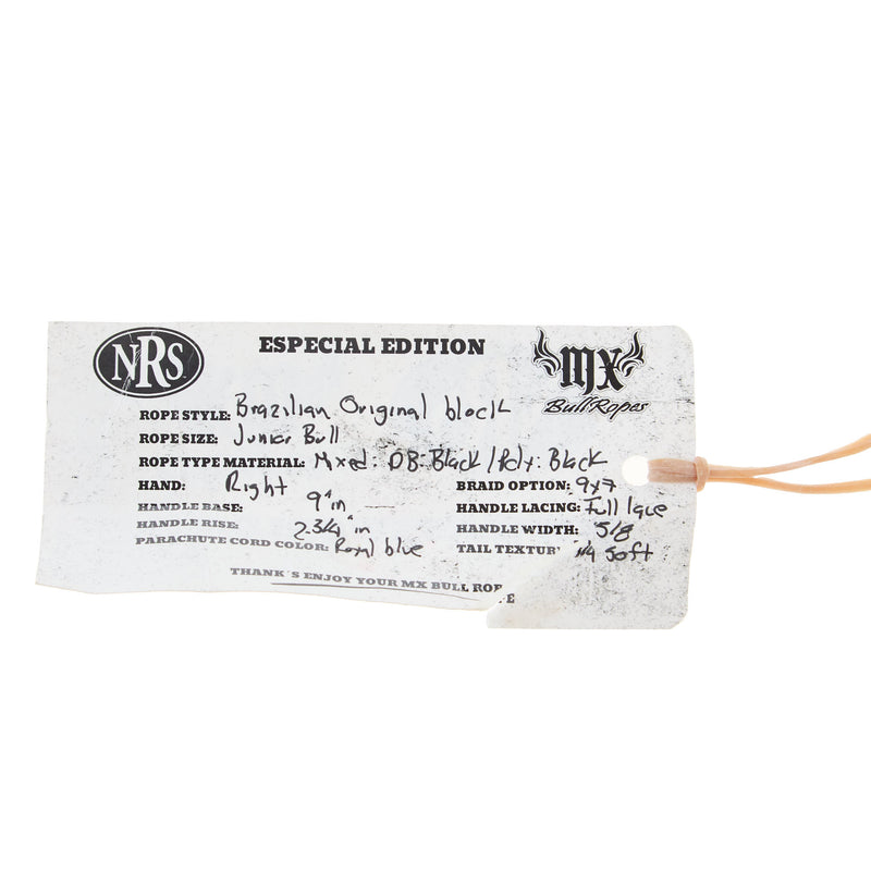 Mx Bull Ropes Brazilian Right Handed 5/8in. Double Braid Black and Royal Blue Junior Bull Rope