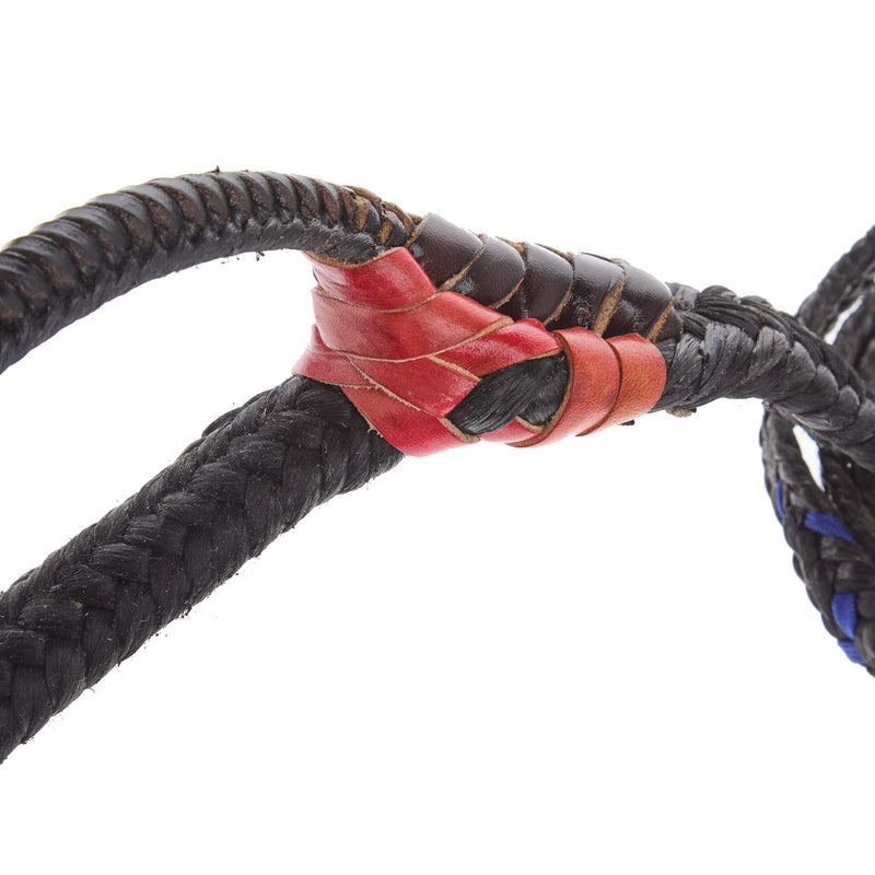 Mx Bull Ropes Brazilian Left Handed 5/8 Double Braid Black and Royal Blue Junior Bull Rope