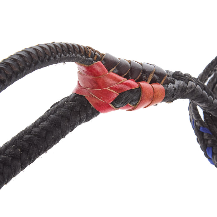 Mx Bull Ropes Brazilian Left Handed 5/8 Double Braid Black and Royal Blue Junior Bull Rope