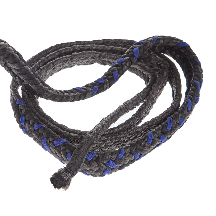 Mx Bull Ropes Brazilian Left Handed 5/8 Double Braid Black and Royal Blue Junior Bull Rope