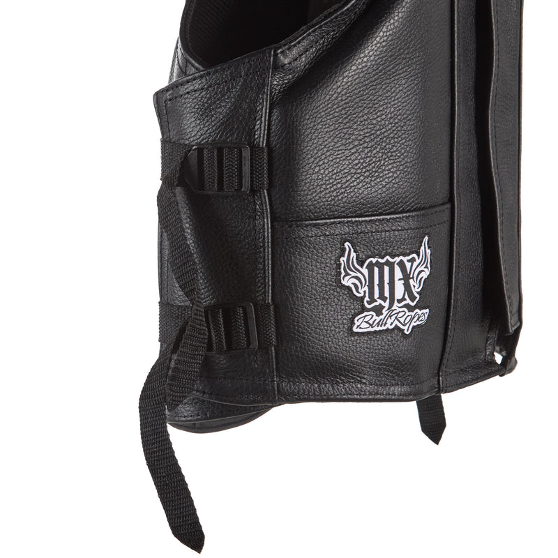 Mx Bull Ropes Adult Genuine Leather Bull Riding Protective Vest