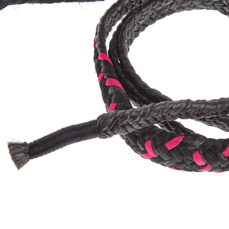 Mx Bull Ropes Brazilian Left Handed 5/8in. Double Braid Black and Pink Junior Bull Rope