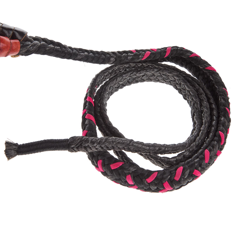Mx Bull Ropes Brazilian Left Handed 5/8in. Double Braid Black and Pink Junior Bull Rope