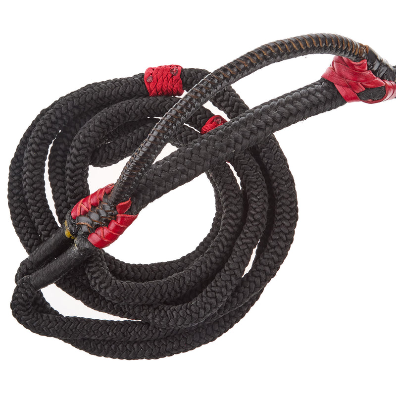 Mx Bull Ropes Brazilian Left Handed 5/8in. Double Braid Black and Red Junior Bull Rope
