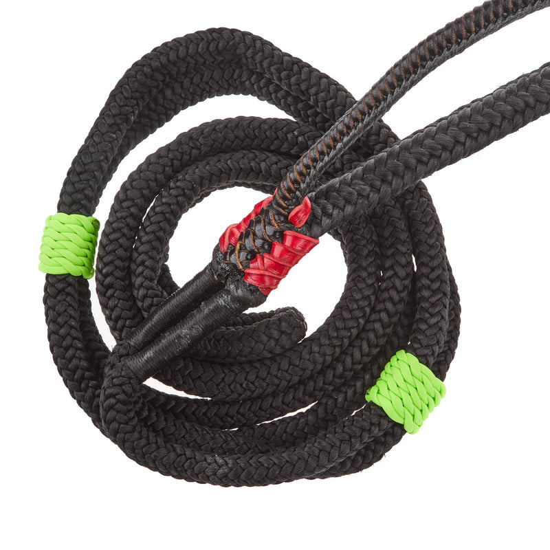 Mx Bull Ropes Brazilian Right Handed 5/8in. Double Braid Black and Lime Green Junior Bull Rope