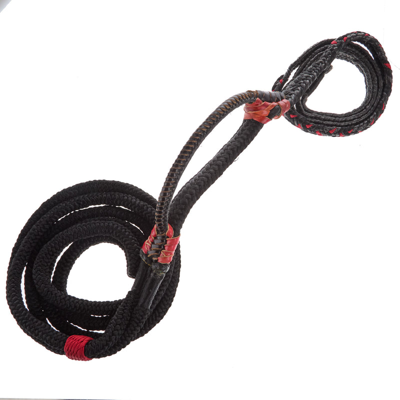 Mx Bull Ropes Brazilian Left Handed 5/8in. Double Braid Black and Red Steer Bull Rope