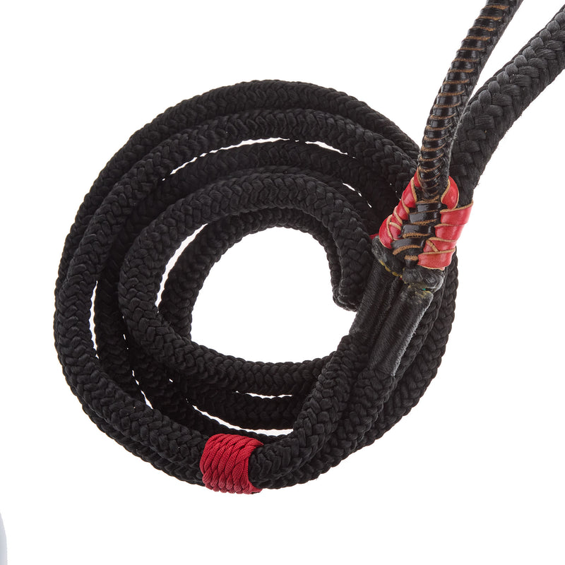 Mx Bull Ropes Brazilian Left Handed 5/8in. Double Braid Black and Red Steer Bull Rope