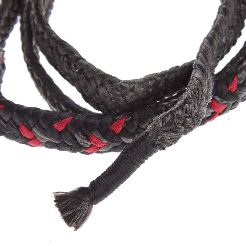 Mx Bull Ropes Brazilian Left Handed 5/8in. Double Braid Black and Red Steer Bull Rope