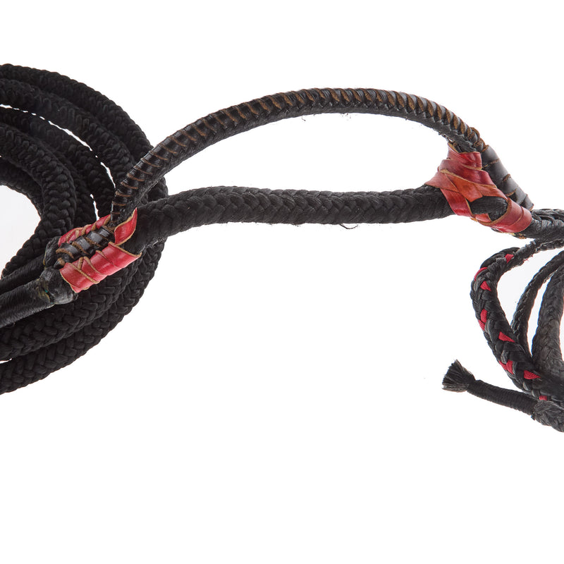 Mx Bull Ropes Brazilian Left Handed 5/8in. Double Braid Black and Red Steer Bull Rope
