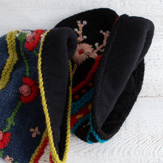 Ganz Knit Embroidered Colorful Wool Beanies