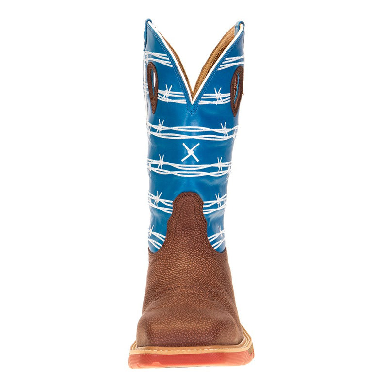 Twisted X Men's Burgandy 12in. Sky Blue Top Cell Stretch Soft Toe Work Boot
