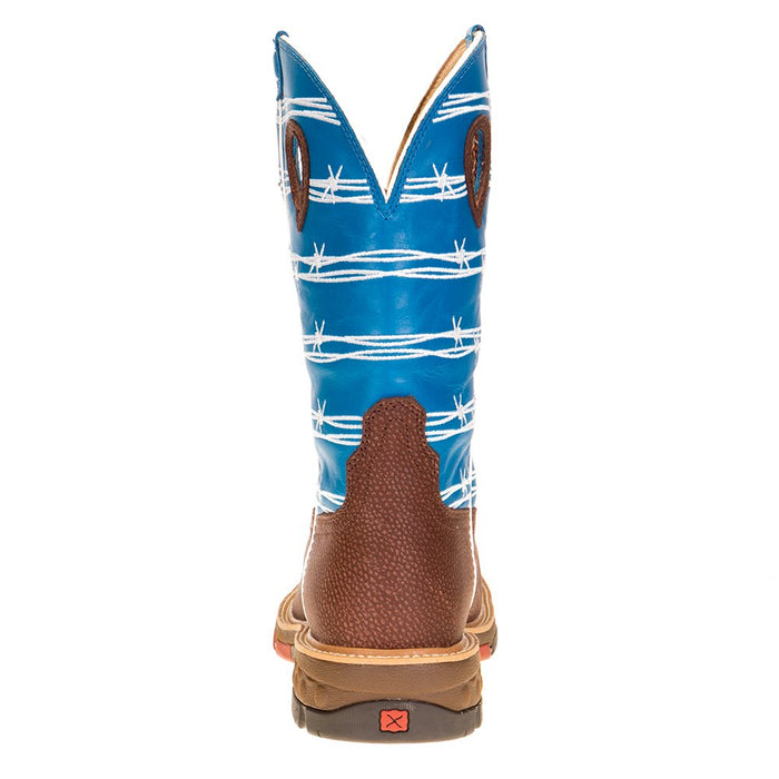 Twisted X Men's Burgandy 12in. Sky Blue Top Cell Stretch Soft Toe Work Boot