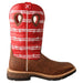 Twisted X Mens Distressed Saddle 12in Red Barbwire Soft Toe Work Boot