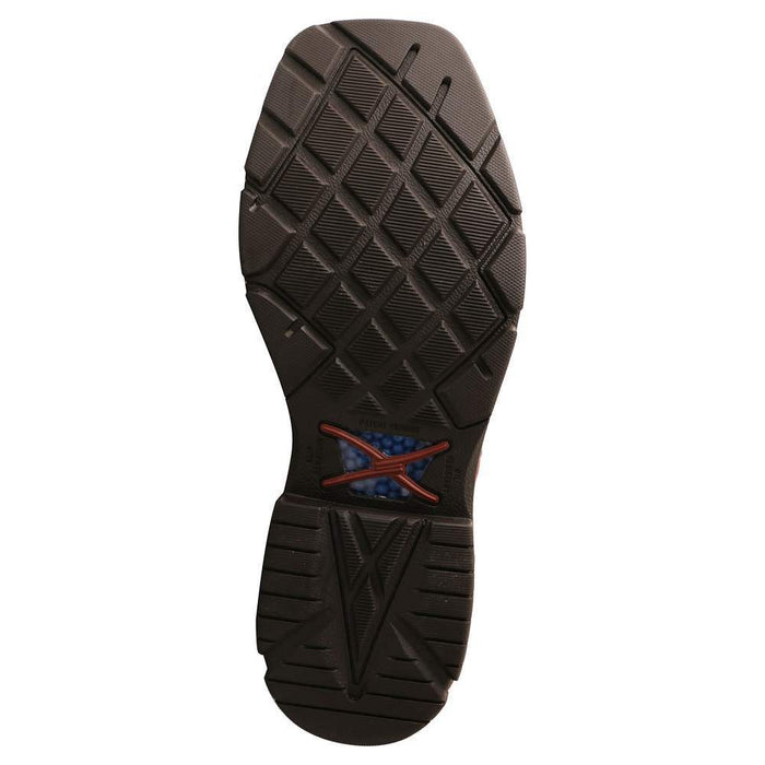 Twisted X Mens Distressed Saddle 12in Red Barbwire Soft Toe Work Boot