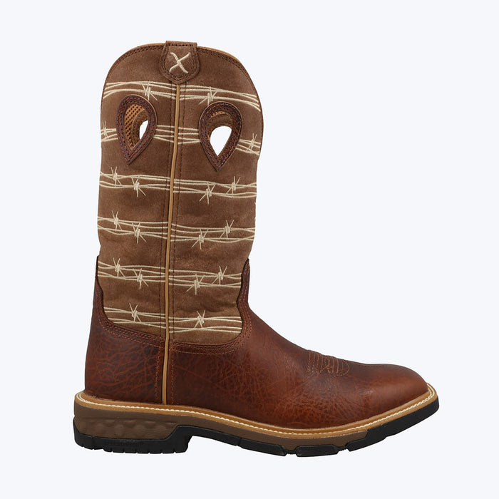 Twisted X Men's 12in. Brown Square Soft Toe Work Boot