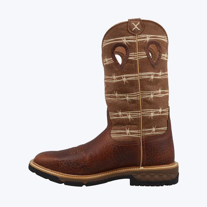 Twisted X Men's 12in. Brown Square Soft Toe Work Boot