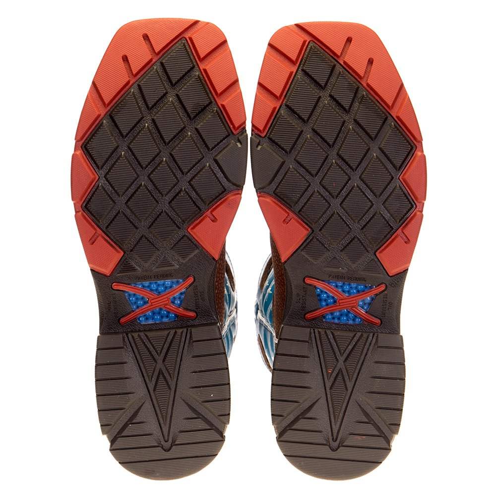 Twisted X Men's Burgundy 12in. SkyBlue Top Cell Stretch
