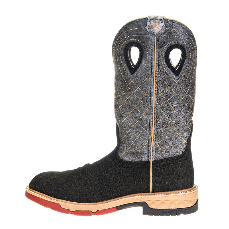 Twisted X Men's Rubberized Brown 12in. Grey CellStretch Alloy Toe Work Boots