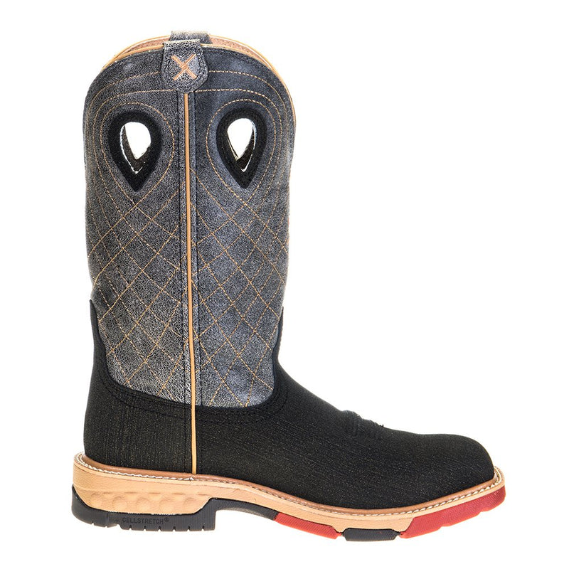 Twisted X Men's Rubberized Brown 12in. Grey CellStretch Alloy Toe Work Boots