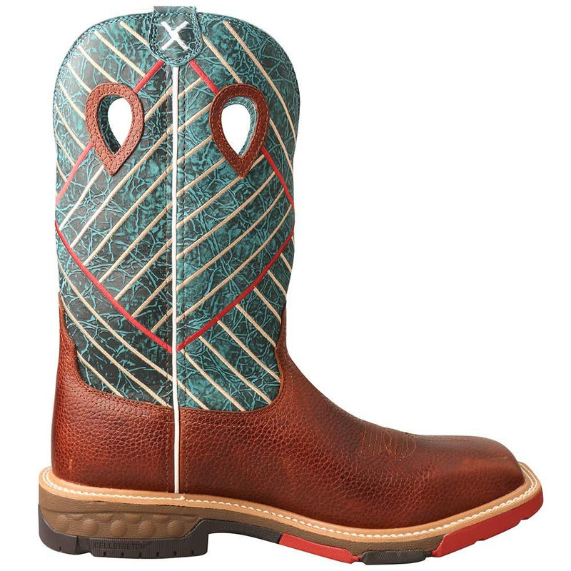 Twisted X Men's CellStretch Work Boot Steel Toe 12in. Top