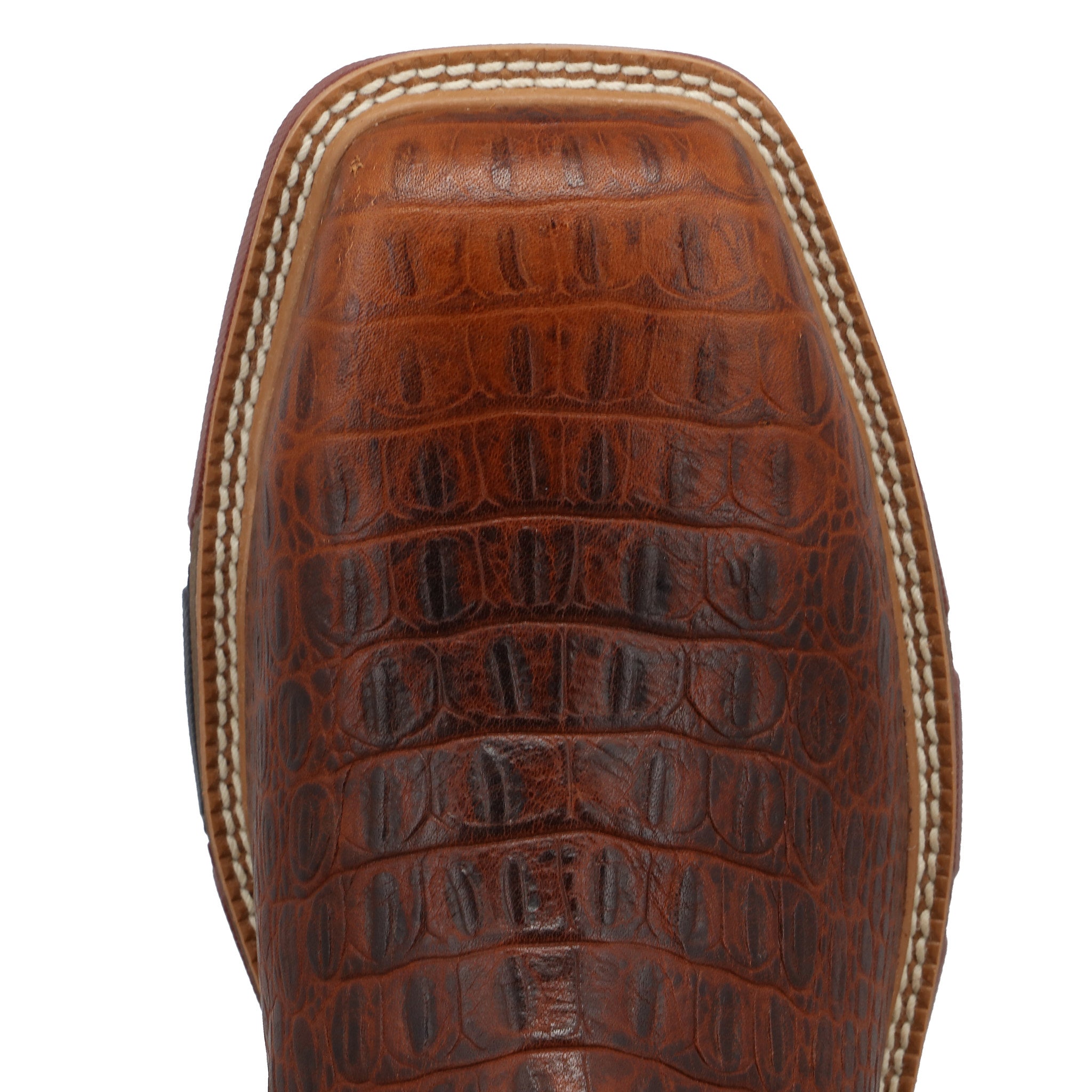 Twisted X Men`s Brown Caiman Print Vamp Alloy Square Toe 11In Top