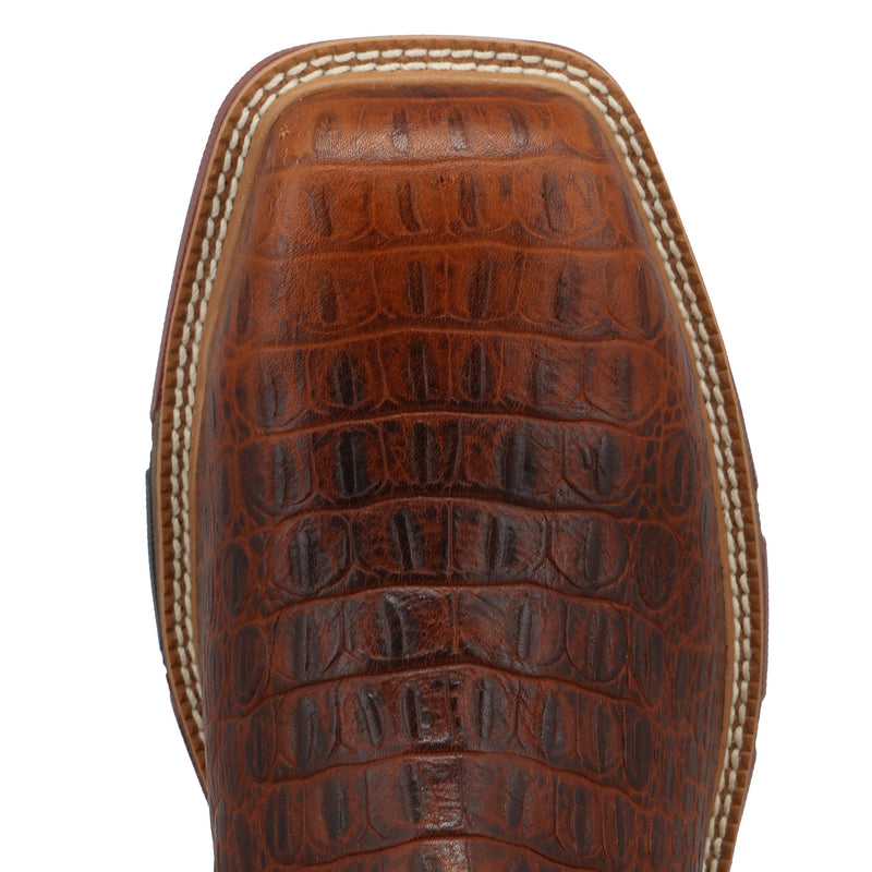 Twisted X Men`s Brown Caiman Print Vamp Alloy Square Toe 11In Top Work Boot