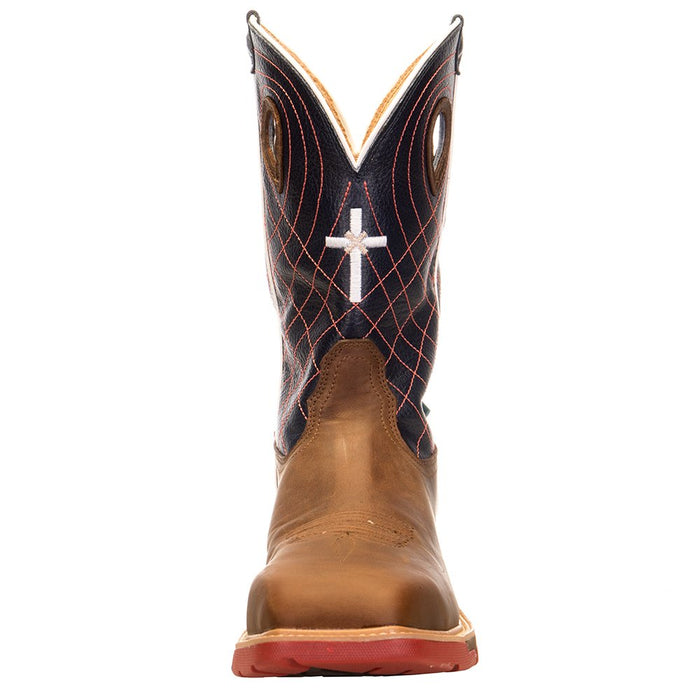 Twisted X Men's Cellstretch Brown 12in. Navy Top H20 Alloy Toe Work Boot