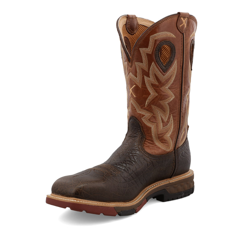 Twisted X Men's Smokey Chocolate 12in. Spice Top Alloy Toe Work Boot