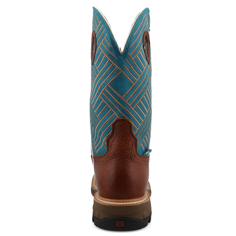 Twisted X Men`s 12In Cellstretch Brown WP Alloy Square Toe Work Boot