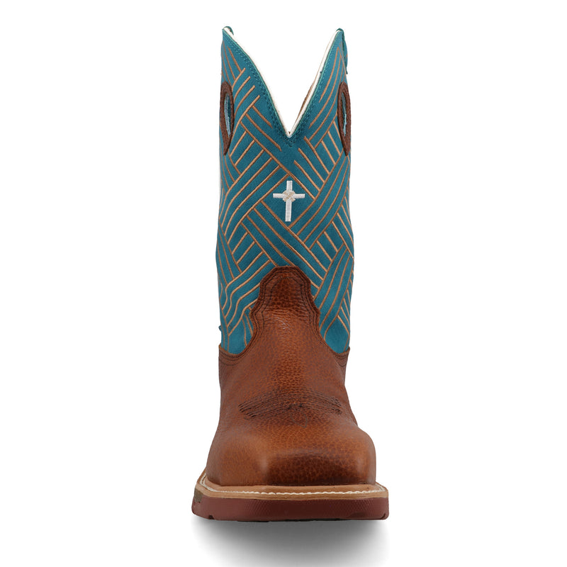 Twisted X Men`s 12In Cellstretch Brown WP Alloy Square Toe Work Boot