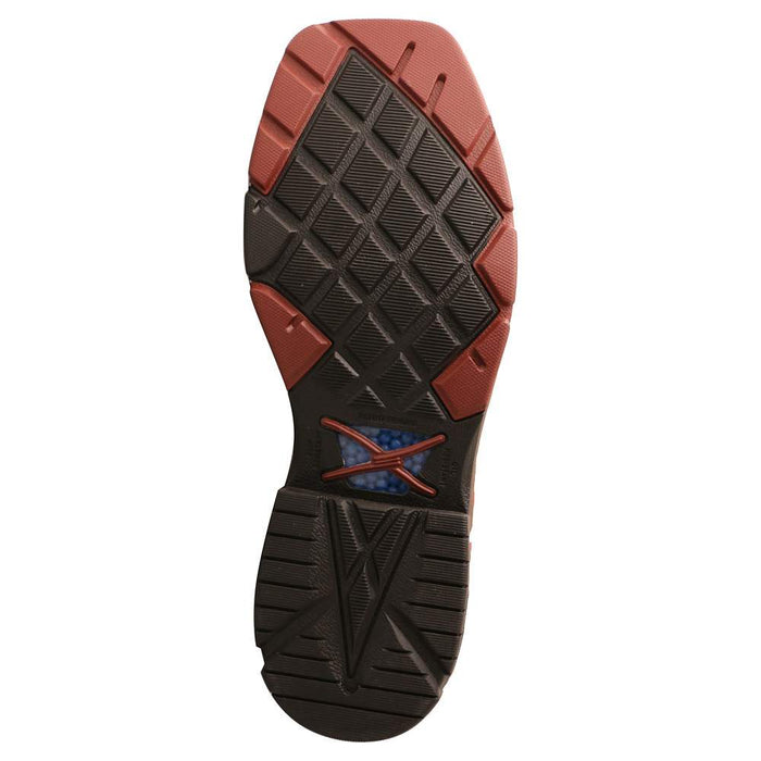 Twisted X Men`s Distressed Saddle 12` Red Barbwire Nano Toe Work Boot