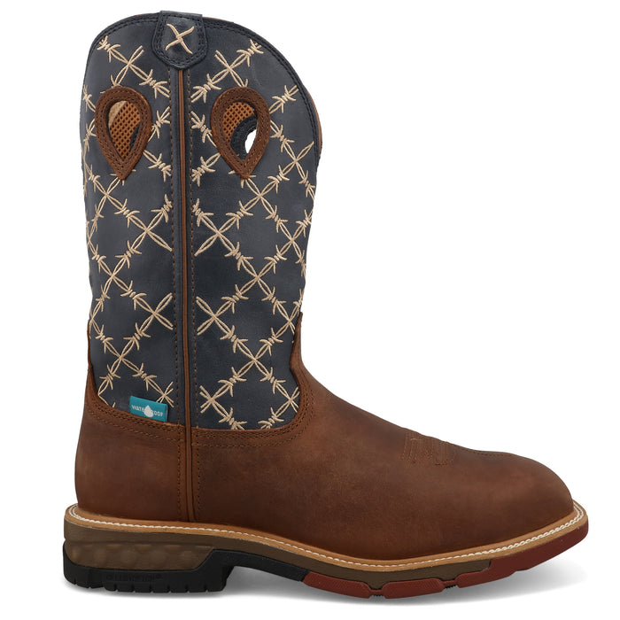 Twisted X Men`s Hazel & Navy 12 In Top Work Boot
