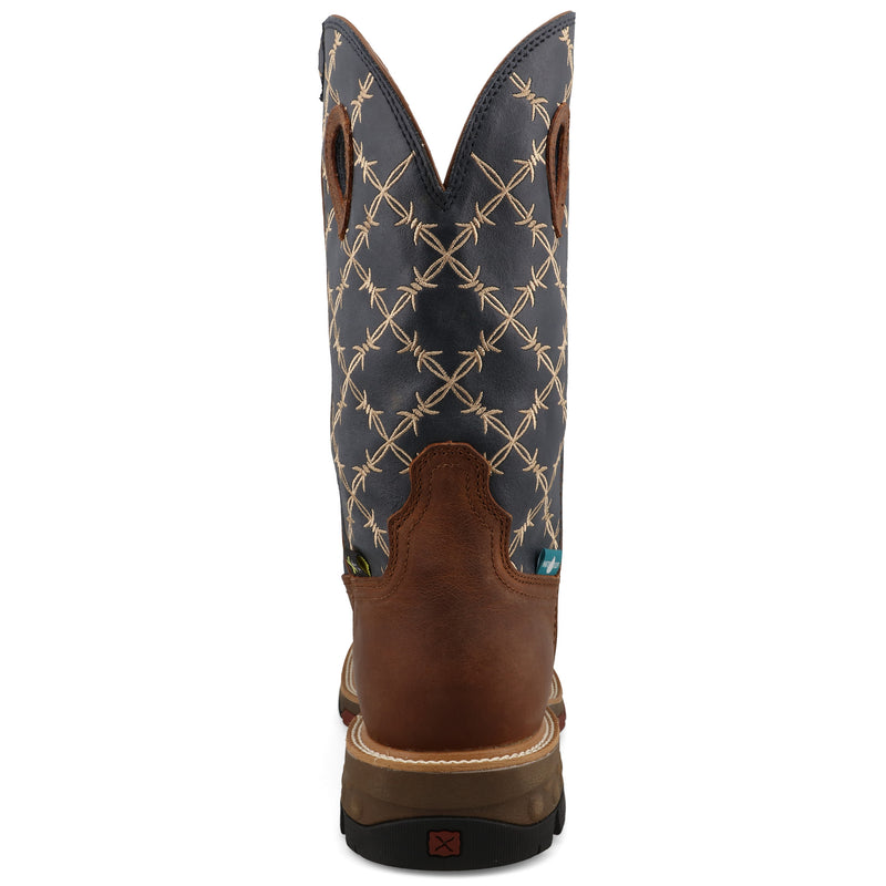 Twisted X Men`s Hazel & Navy 12 In Top Work Boot