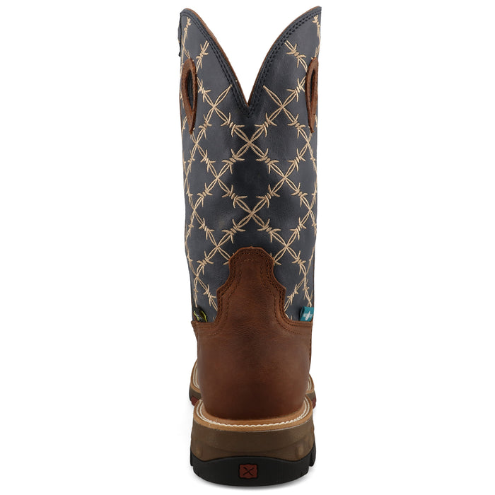Twisted X Men`s Hazel & Navy 12 In Top Work Boot